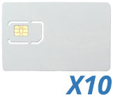 Pack of 10 - ACOS3 32K smartcard with SIM cut-out