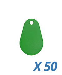 Pack of 50 - MIFARE DESFire EV2 4K green keyfob