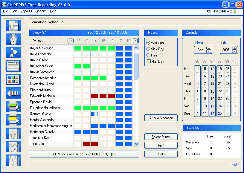 CHIPDRIVE Time Recording